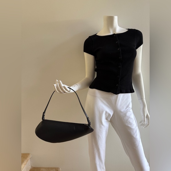 COS Cove Clutch Leather Shoulder Bag Handbag, Black - Picture 8 of 8